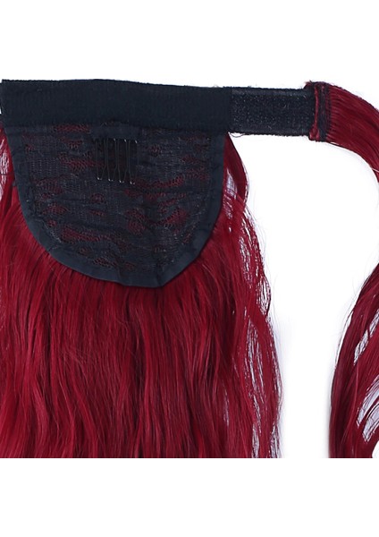 Bağlamalı Kabarık Dalgalı At Kuyruğu - Kızıl indirimleri