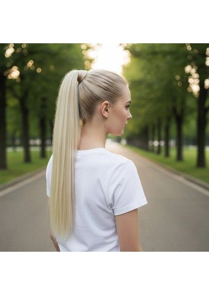 Bağlamalı Düz At Kuyruğu - Platin