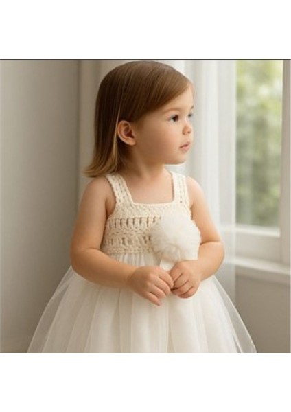 Çocuk Elbise Beyaz Tüllü, Tüm Özel Günler Için Ideal (3/6 Ay) modelleri