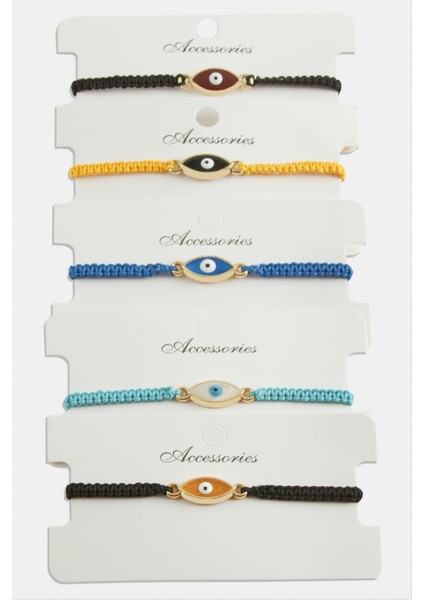 Ds-Derin Nazar Makrome Örgülü Bileklik-Renkli modelleri