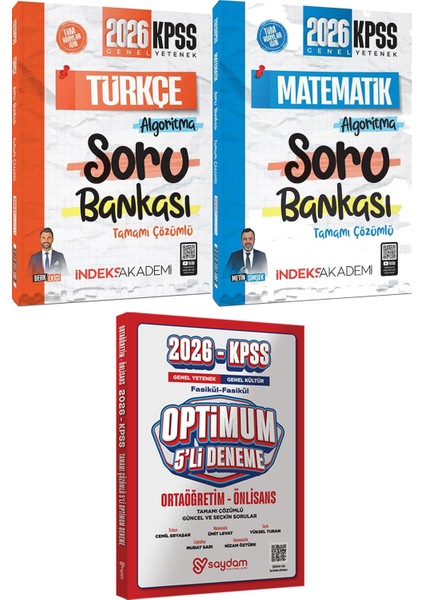 2026 Kpss Türkçe Matematik Algoritma Soru Bankası - Optimum 5 Deneme