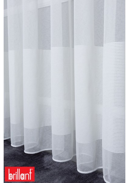 Keten Alın 1/3 Sık Pileli Ütü Istemez Kırışmaz Yeni Sezon Salon Oda Tül Perdesi