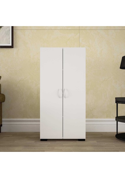 Regra Çok Amaçlı Dolap 2 Kapaklı 4 Raflı Ayakkabılık Beyaz Dolap fırsatları