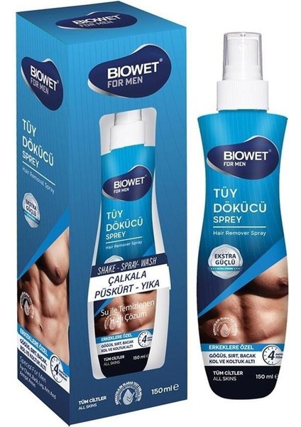 Tüy Dökücü Sprey Krem 150 Ml, Erkeklere Özel, Tüm Ciltler Uygun