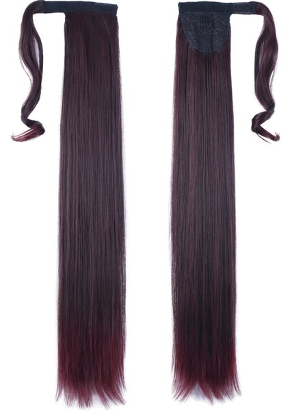 Bağlamalı Düz At Kuyruğu - Koyu Kızıl fiyatları