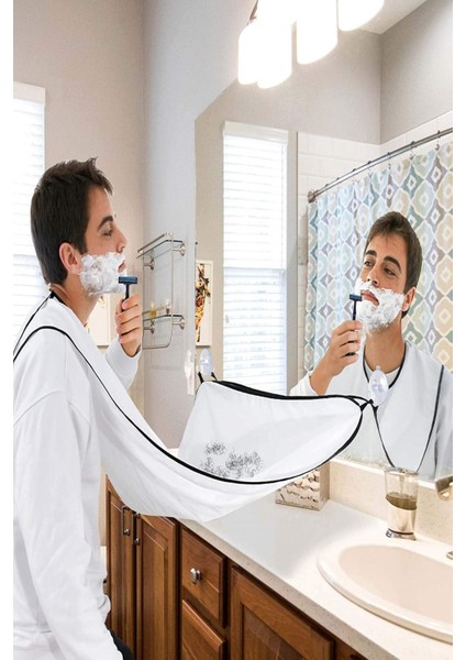 Saç ve Sakal Kesim Önlüğü, Kıl Tutmayan Özel Kumaş, Beyaz Renk modelleri