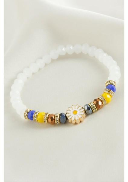 Ds-Derin Papatya Kristal Trend Bileklik-Beyaz fiyatları