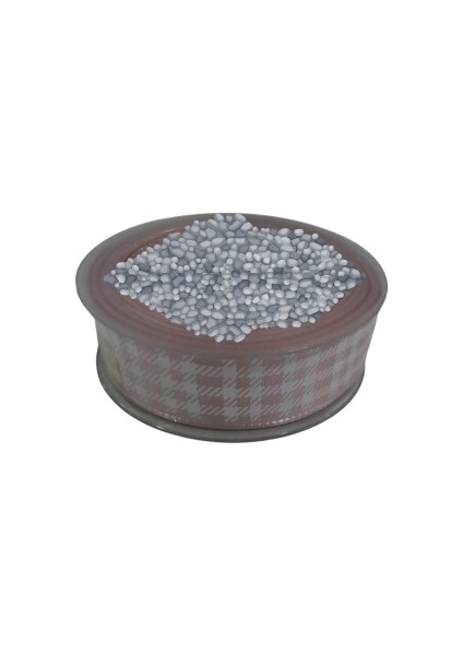 Tafta Ekoseli Kurdele 25 mm Pudra 1 Metre