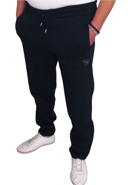 Battal Beden 3 Iplik Kalın Penye Kumaş Içi Şardonlu 3 Cepli Kışlık Erkek Eşofman Altı