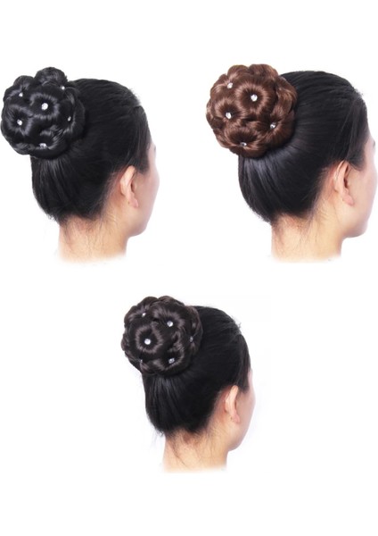 Taşlı Topuz Toka - Kahverengi modelleri