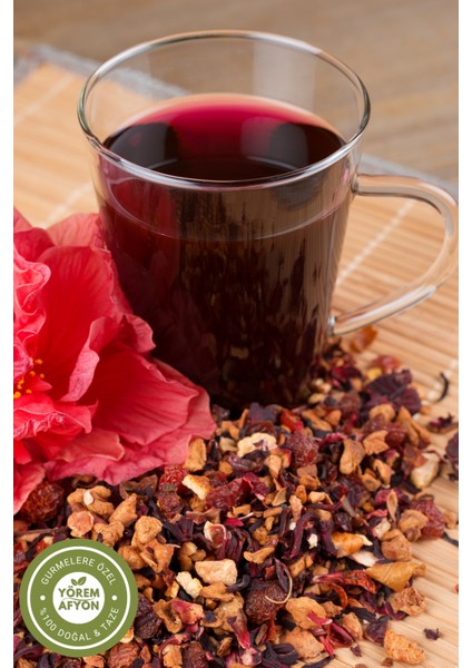 Yörem Afyon Yörelerine Özel Doğal Şifa Kaynağı Yumuşak Içim Kuşburnu & Nar Gülü Karışık Bitkisel Çay | 110GR. modelleri