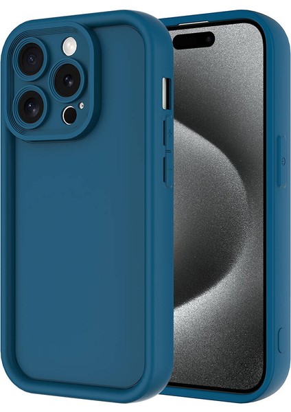 Apple iPhone 15 Pro Kılıf Kamera Korumalı Frms Ananas Kapak-Koyu Yeşil