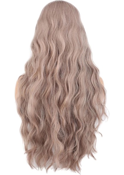 Uzun Su Dalgası Fiber Sentetik Peruk - Küllü Bebek Sarı indirimleri