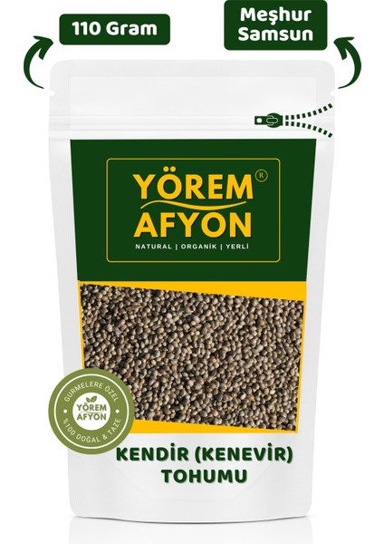 Yörem Afyon Meşhur Samsun Yöresinden Kavrulmuş Kendir Tohumu, Çedene, Kınnap (Cannabis Sativa) | 110GR.