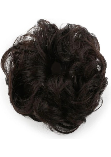 Saçlı Lastikli Topuz Toka - Kahverengi fiyatları