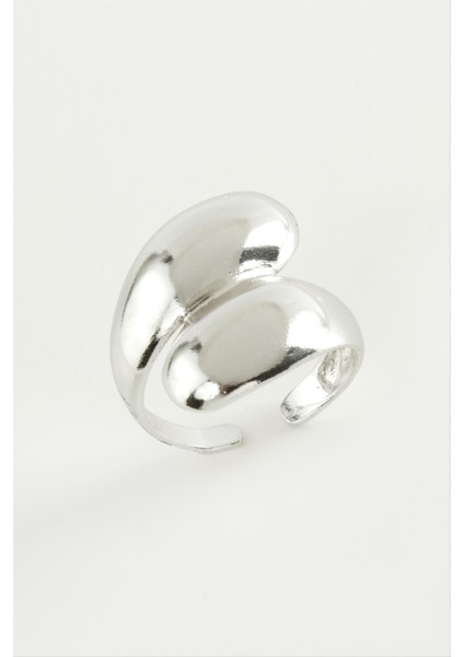 Ds-Derin Su Damlası Metal Yüzük-Gümüş Rengi fiyatları