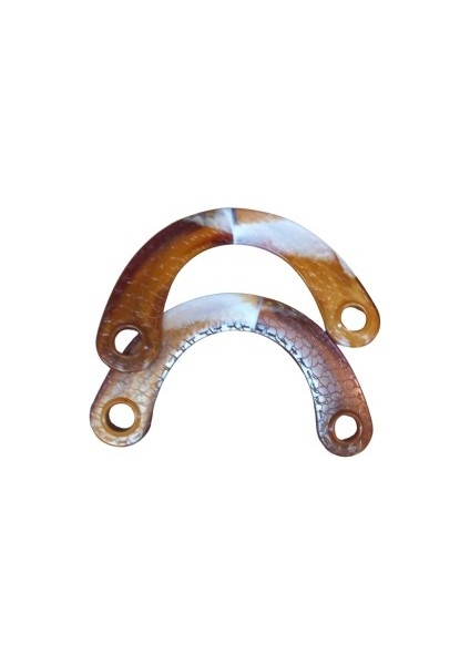 Çanta Sapı Ay Model Kahverengi-beyaz 20 Cm