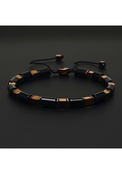 Doğal Taş Bileklik,hematit ve Akik Bileklik, Erkek Bileklik, Kadın Bileklik, Ayarlanabilir modelleri