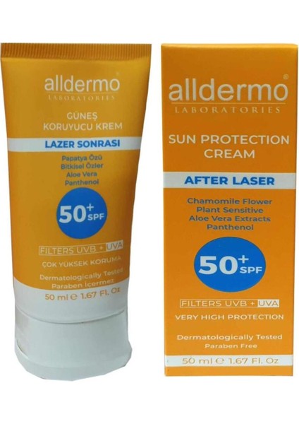 Yüksek Koruma Lazer Sonrası Bakım Kremi 50 ml Tüp