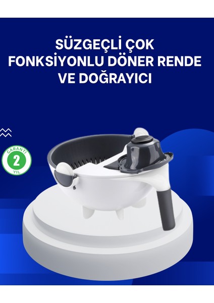 Ds-Derin Mutfak Için Pratik 5 Bıçaklı Rende ve Süzgeç Seti