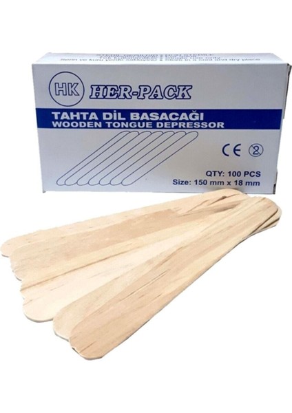 Ahşap Dil Basma Çubuğu, 100 Adet, Ağda, Lazer, Profesyonel Kullanım.
