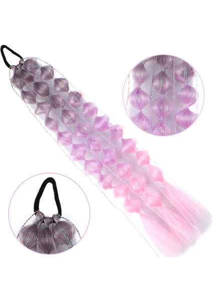 Balon Örgülü Simli Lastikli At Kuyruğu - ACM06 fiyatları