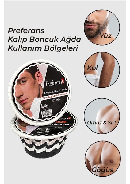 Erkeklere Özel Kalıp El Ağdası Seti, 500GR Siyah Ağda, Isıtıcı Makine ve 5 Spatula fiyatları