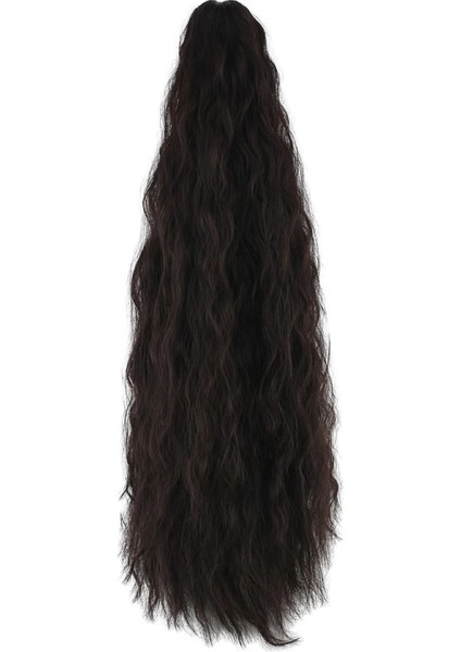 Tokalı Kabarık Dalgalı At Kuyruğu - Kahverengi modelleri