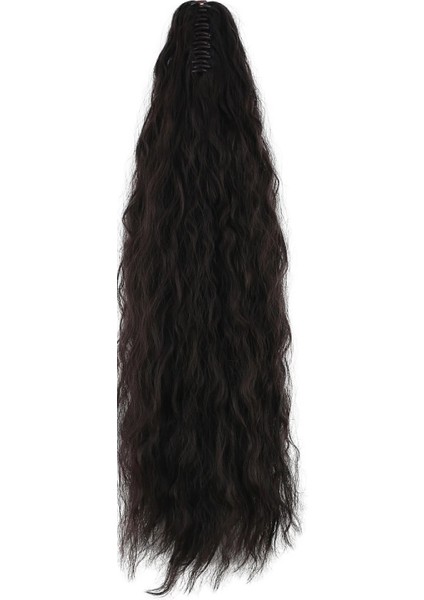 Tokalı Kabarık Dalgalı At Kuyruğu - Kahverengi fırsatları