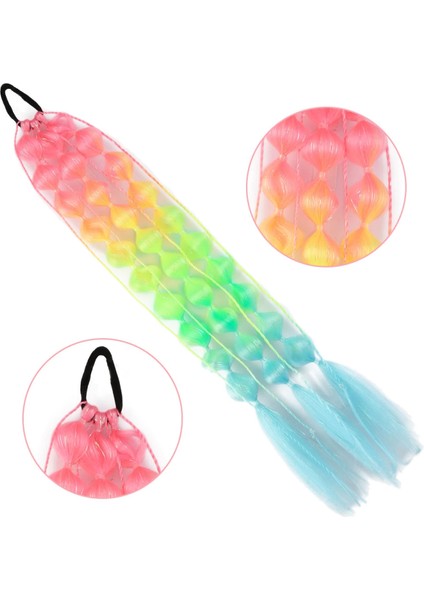 Balon Örgülü Simli Lastikli At Kuyruğu - ACM05 fiyatları