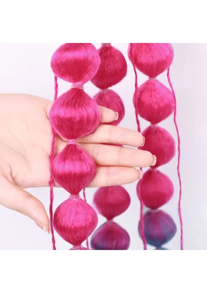 Balon Örgülü Simli Lastikli At Kuyruğu - ACM05 modelleri