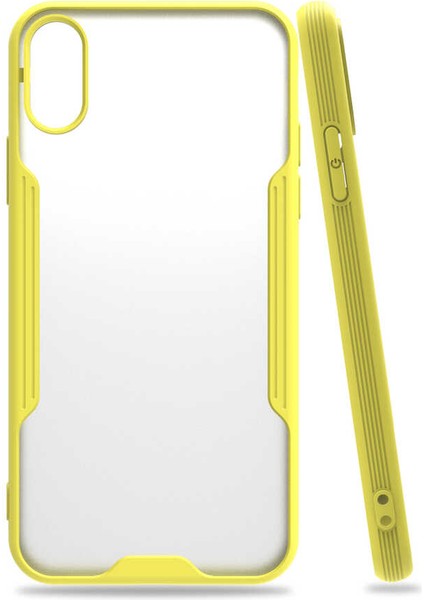 iPhone x Uyumlu Frms Parfe Kapak-Sarı