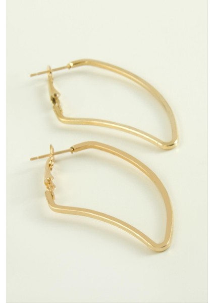 Ds-Derin Kulak Halka Küpe 5 Cm-Sarı