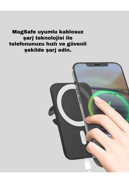 Drnds Mıknatıslı Magsafe Uyumlu Araç Tutucu Kablosuz Şarj Destekli fiyatları