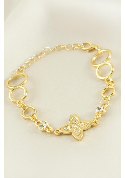Ds-Derin Çiçek Taşlı Bileklik-Sarı