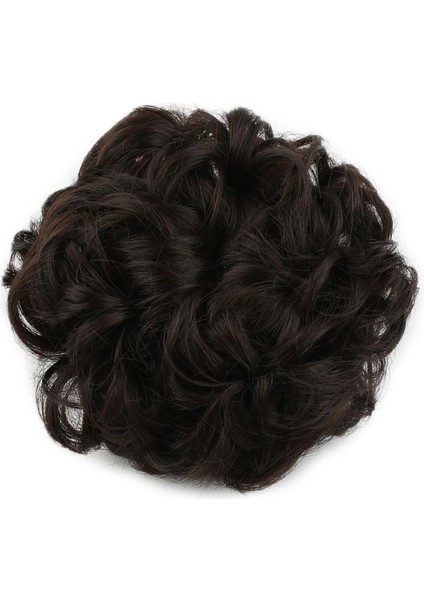 Yoğun Saçlı Lastikli Topuz Toka - Kahverengi fiyatları