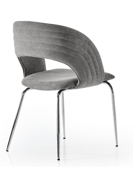 Boston S91 Sandalye (2 Adet) – Antrasit Kumaş, Krom Metal Ayak indirimleri