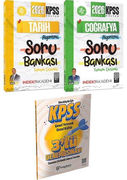 2026 Kpss Tarih Coğrafya Algoritma Soru Bankası - 3 Deneme