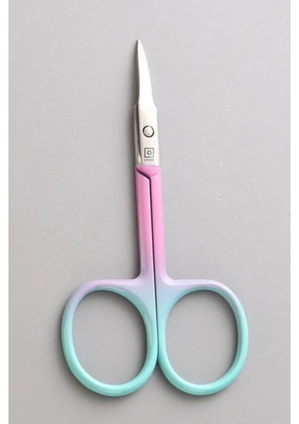 Turkuaz Kaş Makası Ucu Kıvrık Şekillendirme Için Dikiş ve Nakış Iğne Makası