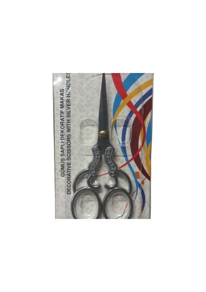 Nakış Makası Gümüş Saplı Dekoratif Makas YBL-075 Model 5