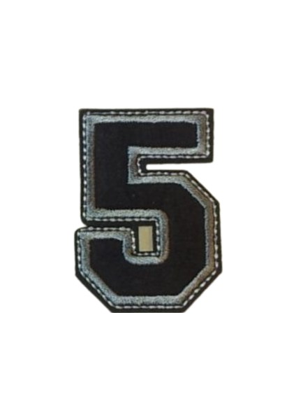 Aplike Ütü İle Yapışan 5 Rakamı Arma 4x4 Cm