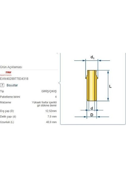 Supap Gaydı Emme 4AD M.benz 271 02-14