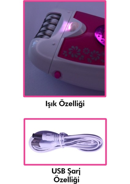 Pembe Renkli Epilasyon Cihazı, 2 Başlık, Güçlü ve Hafif Tasarım indirimleri