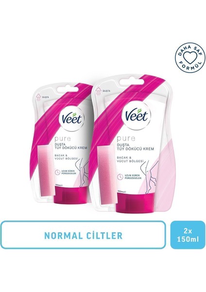 Tüy Dökücü Krem Bacak ve Vücut 150ML x 2, Normal Ciltler Için