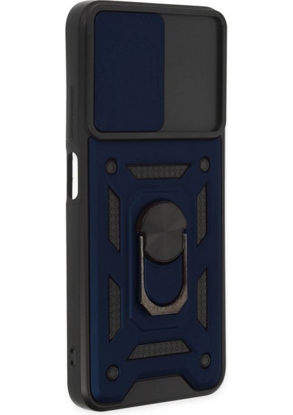 Xiaomi Poco M5 Kılıf Pars Lens Yüzüklü Silikon - Lacivert fiyatları