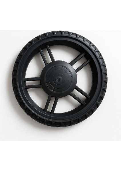 Yeni Tip Modern Pazar Arabası Tekeri 2 Adet Siyah