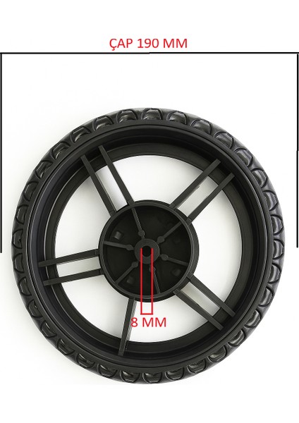 Yeni Tip Modern Pazar Arabası Tekeri 2 Adet Siyah fiyatları