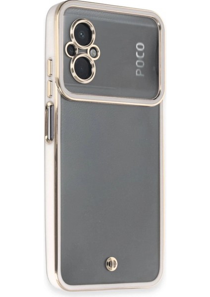 Xiaomi Poco M5 Kılıf Liva Lens Silikon - Beyaz