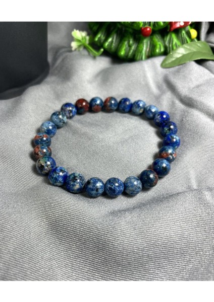 Mavi Jade Taşlı, Unisex El Yapımı Bileklik, Sakinlik ve Zarafet Simgesi