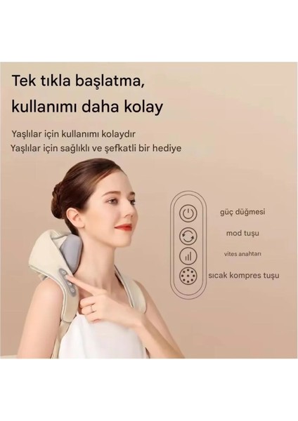 Isıtmalı Boyun ve Sırt Masaj Aleti, Yoğurma Hissi, Akupunktur Etkili fırsatları